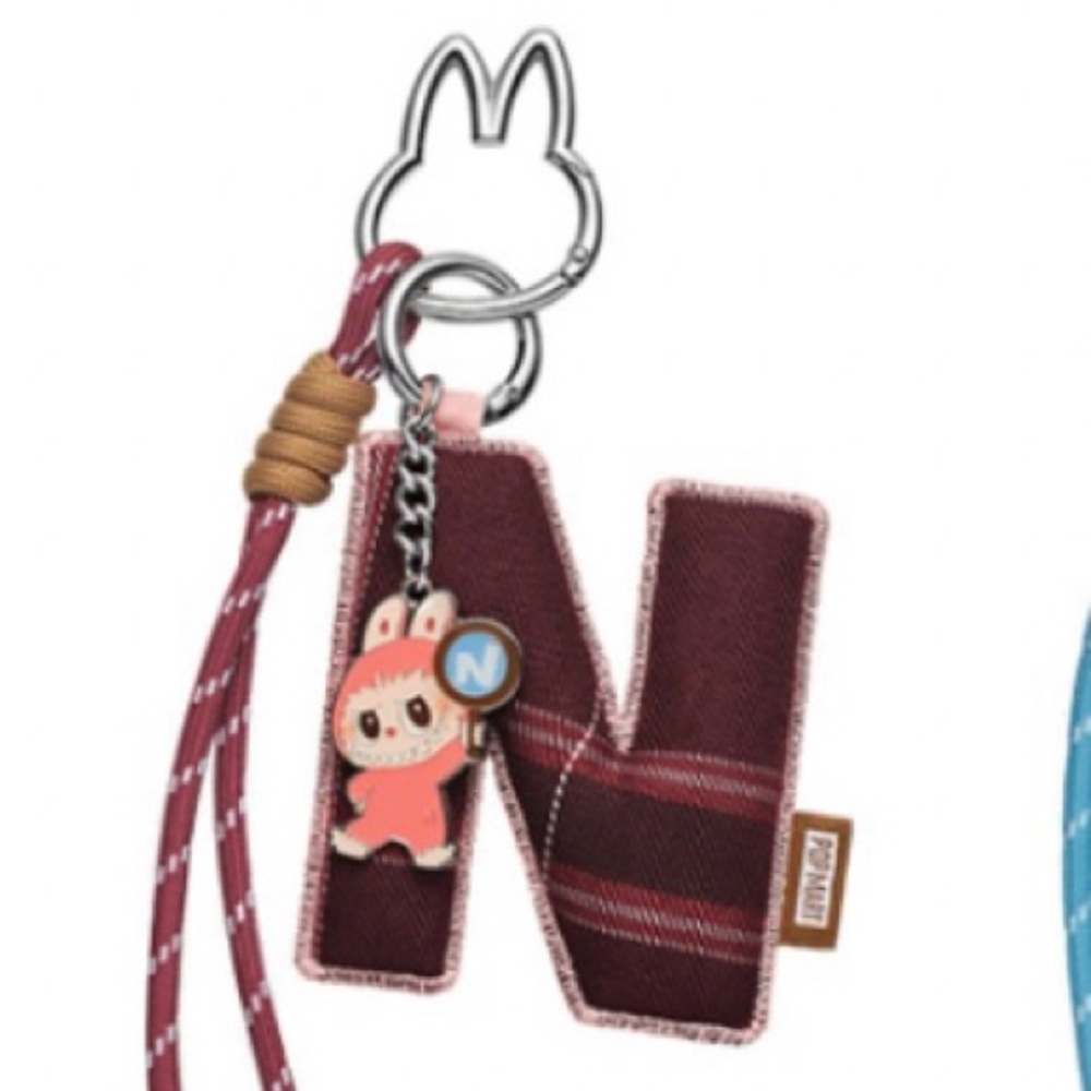 Labubu pin for love series letter N pendant